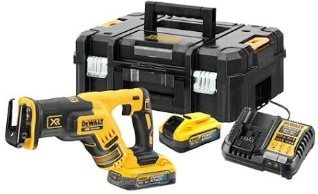 DEWALT - Scie sabre 18V XR BRUSHLESS - POWERSTACK + 2 batteries 5Ah + chargeur + coffret T-STAK - DEWALT - DCS367H2T-QW