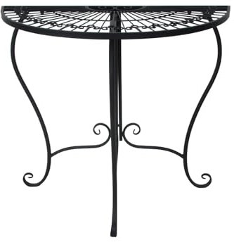 Gravidus Halbrunder Wandtisch Fako aus Eisen platzsparendes Design vielseitig verwendbar als Konsolentisch stabil und elegant belastbar bis 15 kg