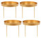Sprinlot 4 Stück Kerzenhalter Adventskranz, 8.5 cm Kerzenständer Gold, Adventskerzenhalter Metall, Advent Kerzenhalter Gold, Stabkerzenhalter Kerzenteller für Adventsgirlande