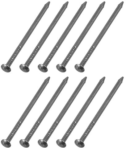 sourcing map 200Pcs Small Hardware Nails, 1.2 x 25mm Carbon Steel Round Head Nail Common Finishing Nail for Household Woodworking Picture Hanging DIY Projects, Black