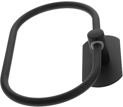 CANIGHT Badezimmer Handtuchring Wandhalterung Für Handtücher Platzsparender Ovaler Handtuchhalter Badzubehör Schwarz Für Kleine Badezimmer Und Gästezimmer