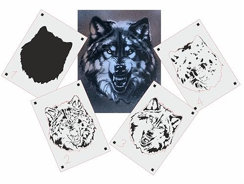 TS-010 Tattoo Style Schablone für Acryl, Airbrush, Spray, Lacke und Wandfarbe (A5)