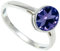 SILVERNROCK Tansanit Lab Grown Ring aus massivem 925er Sterlingsilber, Steinbandring, handgefertigt, für Herren und Damen, Schmuck ERG1156AV_71 (22.6)
