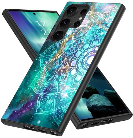 GaoBao für Samsung Galaxy S23 Ultra Hülle, Mandala Nebula Muster Leuchtet im Dunkeln Dünn Weiches TPU Bumper Shockproof Anti Scratch Hülle für Samsung Galaxy S23 Ultra Case