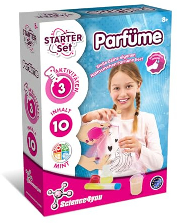 Science4you Starter Kit Parfüms für Kinder ab 8 Jahren - 3 Wissenschaftliche Aktivitäten und Experimente, Mini-Parfüm-Labor, Experimentierkasten Lernspielzeug für Mädchen und Jungen 7 8 9+ Jahre