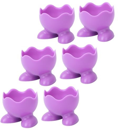 SOIMISS Silicone Egg Holder 6pcs Egg Cups Kitchen Egg Tray Non-Slip for Daily Use Random