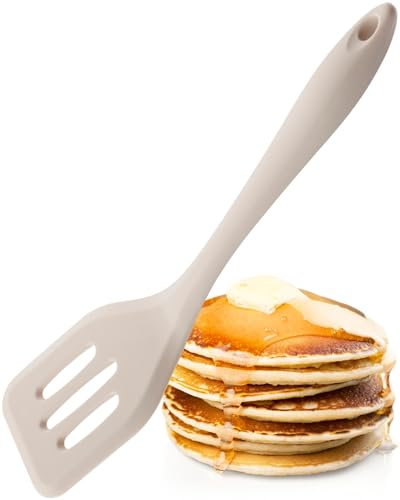 Taylors Eye Witness Large Silicone Oyster Slotted Spatula - Dishwasher Safe. Great For Non-Stick Frying Pans. Slotted For Liquid Drainage. Odour, Stain & Heat Resistant (260°C/500°F). 5 Year Guarantee