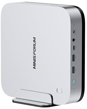 MINIS FORUM AI X1 Pro Mini PC, processeur AMD Ryzen AI 9 HX 370 12 cœurs jusqu'à 5.1 GHz, AMD Radeon 890M, 64 Go DDR5 / 1TB SSD, HDMI/DP/USB4 x 2, WiFi 7, BT5.4, 2.5G RJ45 х 2, USB 3.2 x 2