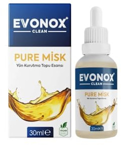 Evonox Clean Wäscheduft für Trocknerbälle – Pure Misk – 30 ml Duftessenz für Wolltrocknerbälle, vegan & hautfreundlich