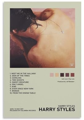 HUYREWHUYUU Harry Styles Poster, Vintage-Poster, dekoratives Gemälde, ästhetische Wandkunst, Leinwand-Dekor für Wohnzimmer, Schlafzimmer, 30 x 45 cm, ungerahmt, 1 Stück
