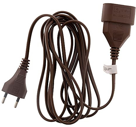 Rallonge domestique 3m - 1380W 6A - marron - Zenitech