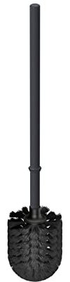 HEWI WC-Bürste 477 (Farbe Anthrazitgrau, Toilettenbürste ohne Behälter, Bürstengriff Länge 460 mm, Bürstenkopf schwarz, Bürste auswechselbar) 477.20.010 92