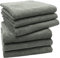 ZOLLNER 6er Set Handtücher in 50x100 cm - besonders weiche und saugstarke Gästehandtücher in Taupe - mit praktischem Aufhänger - waschbar bis 95°C - Baumwolle - Hotelqualität