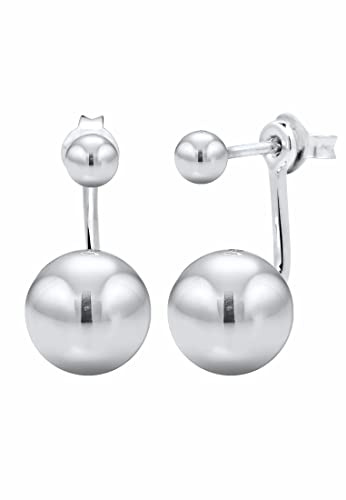 Elli Women's 925 Sterling Silver Xilion Cut Stud Ball Earrings