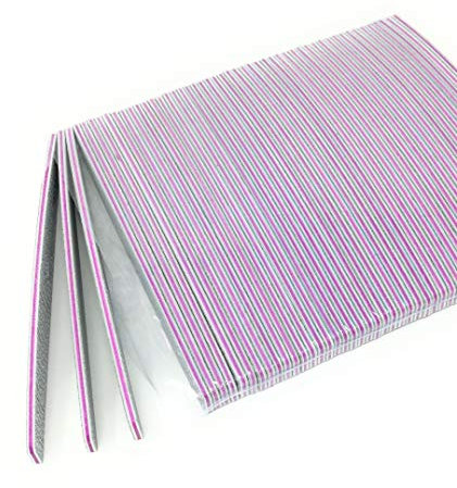 TEMPO DI SALDI Kit di 50 Lime per Unghie a Mezzaluna Bilaterale con Doppia Grana (100 e 180)