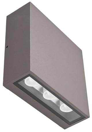 Lucande LED Wandleuchte außen Trixy (spritzwassergeschützt (Modern) in Schwarz aus Aluminium (2 flammig,) - Außenwandleuchten Wandlampe Led Außenlampe Outdoor für Außenwand/Hauswand