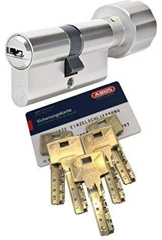 ABUS Bravus.4000 BZD Knaufzylinder mit 5 Schlüssel, Länge (a/b) 50/K45mm (cm=95mm) K=Knaufseite, nach DIN EN1303, Angriffswiderstandsklasse D, RC2/RC3 Level geeignet