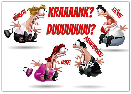 A4 XXL Gute Besserung Karte KOLLEGEN mit Umschlag - lustige Klappkarte zur Genesung von Kollegen Freunden Verwandten Genesungskarte von BREITENWERK