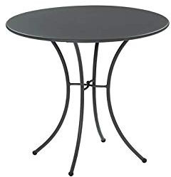 EMU Tisch für den Außenbereich Pigalle Kiss Durchmesser 80 cm aus verzinktem und pulverbeschichtetem Eisen - Farbe Antik Eisen Muster 22 - Produkt Made in Italy