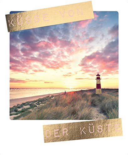 Cityproducts - 4634 - Happy Memories, Postkarte, Maritim, Küsse von der Küste, 10,5cm x 13cm