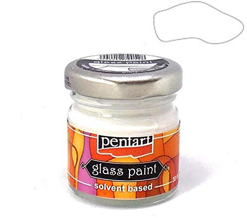 Zita`s Creative Glasfarbe 30ml - weiß (deckend). Glass Paint