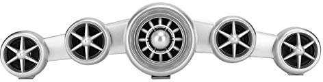 Jimfoty Box Audio Doppio subwoofer, subwoofer, modellazione Aeronautica per Computer Portatile(White)