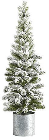 Nearly Natural Künstlicher Weihnachtsbaum, beflockt, in Dose, 91 cm