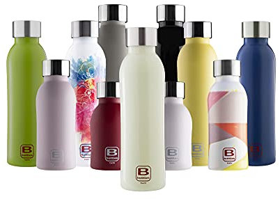BUGATTI B Bottles Twin Bottiglia Termica 500 ML Color Verde Mantiene i liquidi Caldi per 12 H, Freddi per 24 e Il Ghiaccio per 36 H Borraccia Fitness in Acciaio Inox 18/10 Riutilizzabile