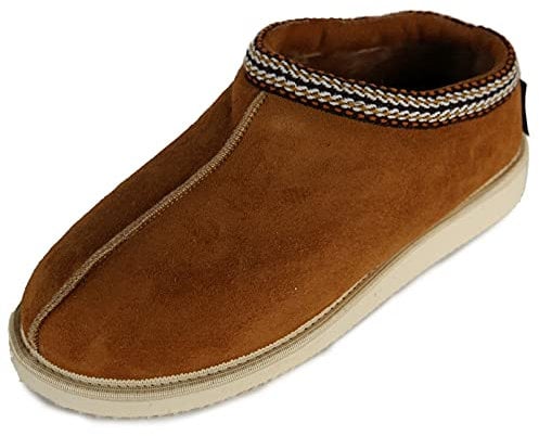 Hollert Damen Lammfell Hausschuhe Schäferin Alma Fellschuhe Hüttenschuhe warme Schuhe aus Echtleder & Merino Schaffell Schuhgröße 38, Farbe Cognac