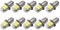 Ruiandsion 10 pcs P13.5S LED Bulb Yellow 2835 8SMD Chips 4.5V 6V LED Bulb Upgrade for Headlamps Flashlights Torch Lights