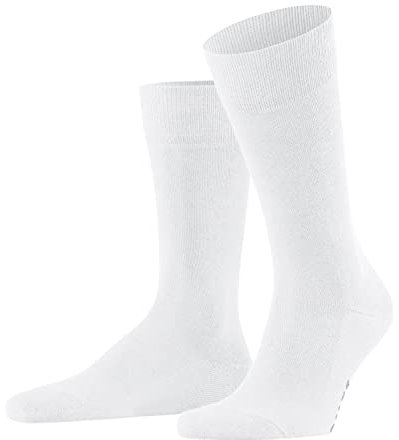 FALKE Herren Socken Family M So nachhaltige Baumwolle einfarbig 1 Paar, Weiß White 2000, 39-42