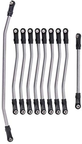 EVTSCAN RC Car Link Rod, 10pcs Stainless Steel Link Rod Fit for Axial Wraith 90018/90020 / 90031/90045 / 90056 1/10 RC car