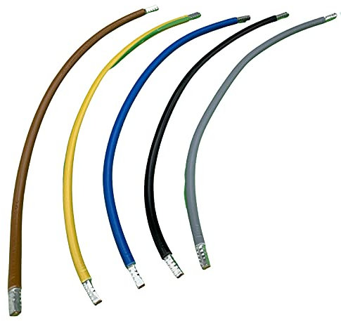 Verdrahtungsbrücken H07V-K flexibel 125mm 265mm 365mm 500mm 1000mm schwarz blau grün gelb grau braun blau 6mm² 10mm²