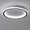 Schindora LED-Deckenleuchte, flach, 24 W, kaltweiß, 6000 K, 2700 lm, modern, ultradünn, schwarz, runde Deckenleuchten, Ø315 mm, für Lounge, Wohnzimmer, Küche, Esszimmer, Flur, Zuhause