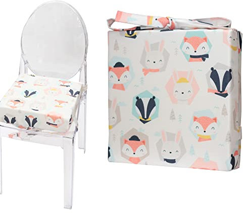 Emi&Sam SITZKISSEN Sitzerhöhung für Kinder Stuhlkissen Kinderstuhl Hochstuhl Tragbar Baby Kind Stuhl Kissen (1. Animals)