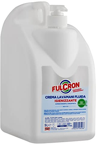 FULCRON 8206 Crema Lavamani Fluida Igienizzante 5 L, Bianco