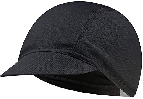 Cycling Cap for Men and Women, Bike Hat with Visor Summer Running Outdoor Sports Hat Motorcycle Caps Helmet Liner (Black)