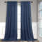 Marineblaue Vorhänge, 213 cm Länge für Schlafzimmer und Wohnzimmer, 2 Paneele, Rückentasche, Lichtfilternd, Halbtransparent, Dunkelblau, Jungen, Weltraum, Lang, Indigo