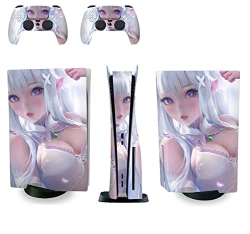 FXCON pour PS5 Skin Disc Edition Anime Console Et Contrôleur Vinyl Cover Skins Wraps pour PS 5 Disc Version 83992 sans Bulle