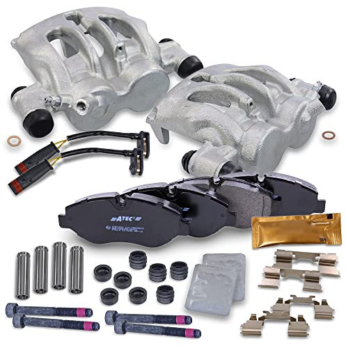 BESTPRICE 2x Bremssattel vorne links und rechts Bremszange mit 2 Kolben + Bremsbeläge vorne, Kompatibel mit MERCEDES SPRINTER 3, 5-t (B906), SPRINTER 3-t (B906), VW CRAFTER 30-35 Bus (2E_), CRAFTER 30