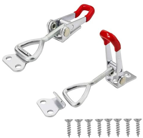 Gad2go 2 Pieces Toggle Clamp Latch 304 Stainless Steel Quick Release Adjustable Toggle Catch Latch Cabinet Clasp Lock for Door Boxes Trunk Cases