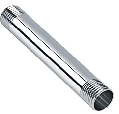 2 Stück Edelstahl-Rohrverschraubung, Männliche Gewinderohranschluss für Luftrohr, Wasserrohr, Kraftstoffrohr (DN20 3/4 400 mm)