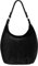 Leder Damenhandtasche Vera Pelle Damen Shopper Beuteltasche schwarz