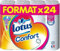 Papier Toilette Lotus Confort Blanc 24 rouleaux - 3 en 1 - Doux Résistant Absorbant