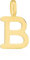 NKlaus Kettenanhänger Buchstabe B 333 Gelb gold 8 Karat 12x7mm Amulett Anhänger 14454
