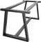MetaloPro Tischbeine Metall, Schwerlast Stahl Schreibtisch Beine, Tischkufen Schwarz und Schrauben, Bodenschoner, Trapez Tischgestell für Moderne Couchtisch, Esstisch, Wohnzimmertisch – 180x70x72 cm
