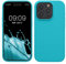 kwmobile Handyhülle für iPhone 15 Pro Hülle, für iPhone 15 Pro Case - Hülle Silikon - kabelloses Laden - Cool Glacier
