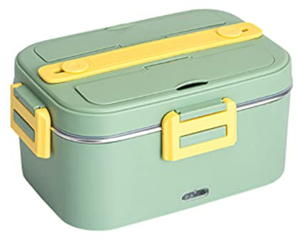 Scaldavivande Autoriscaldante, Scaldavivande Portatile 12V 24V 110V 220V con Contenitore in Acciaio Inox 304, Forchetta e Cucchiaio, Riscaldamento Uniforme a Prova di Perdite e Funzionamento con Un T