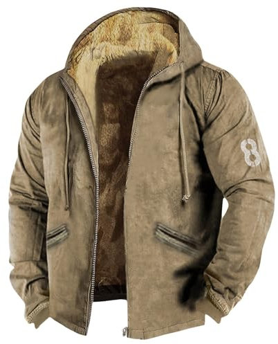 FeiBeauty Jacke Herren Hoodie Mantel Kariert Windbreaker Winter Bomber Jacket Herrenjacke Regenjacke 5Xl Pilotenjacke