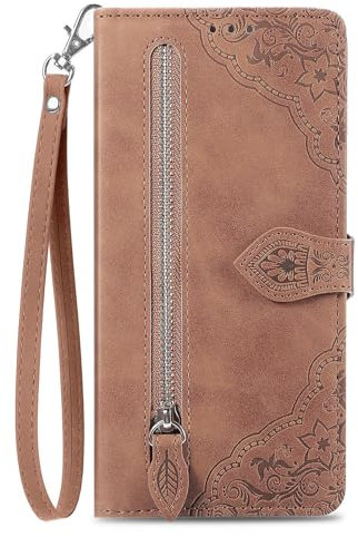 NEXCURIO Handyhülle für Samsung Galaxy A50 / A50s / A30s Hülle Klappbar mit Kartenfäch Ständer Klapphülle Schutzhülle Leder Wallet Flip Case Cover Tasche Handytasche Stoßfeste - Braun